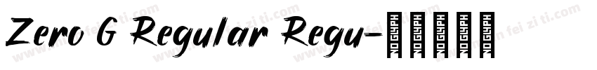 Zero G Regular Regu字体转换